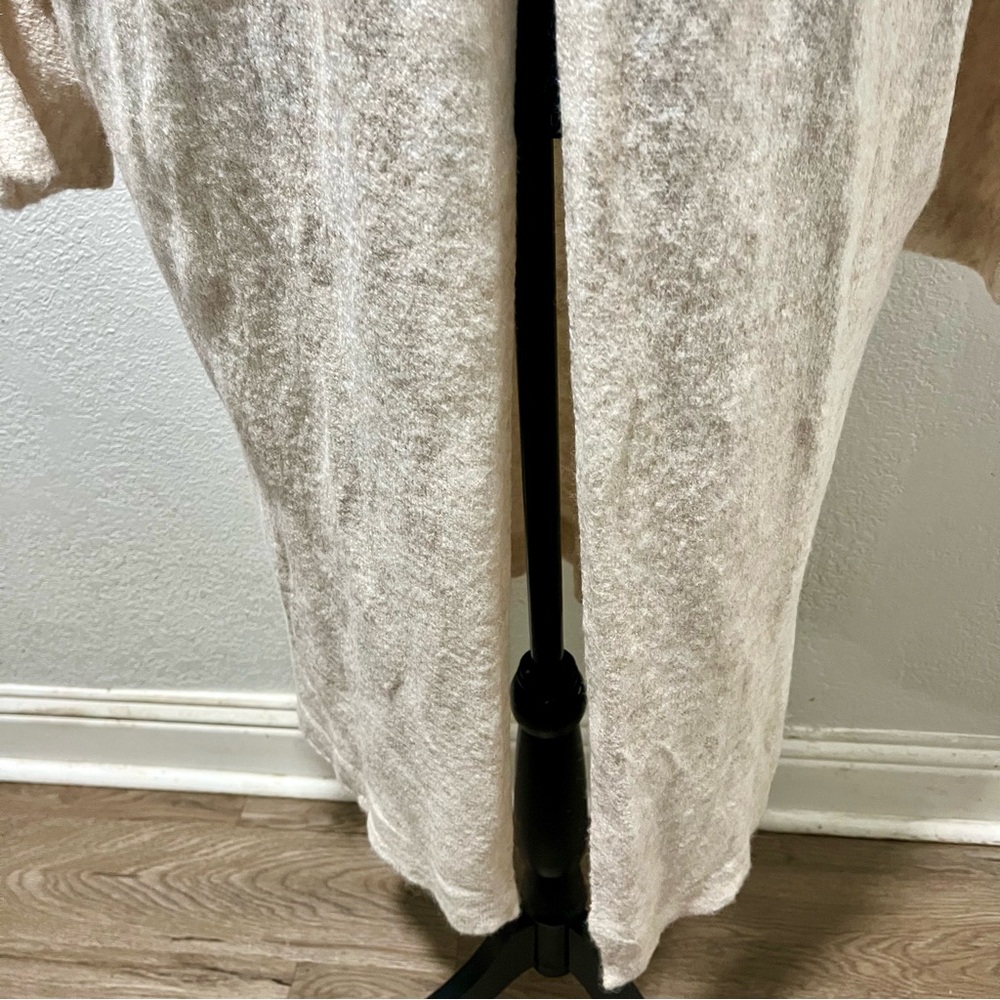 Grade & Gather Cozy Tan Open Front Cardigan Duster with Pockets - Picture 4 of 13